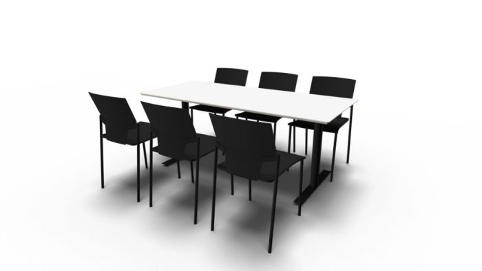 Billede af InLINE auditorie- og kantineborde - 80x140 cm - 1}