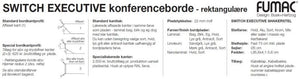 Billede af SWITCH EXECUTIVE Konferencebord Rektangulær Ekstra Dybde - 4